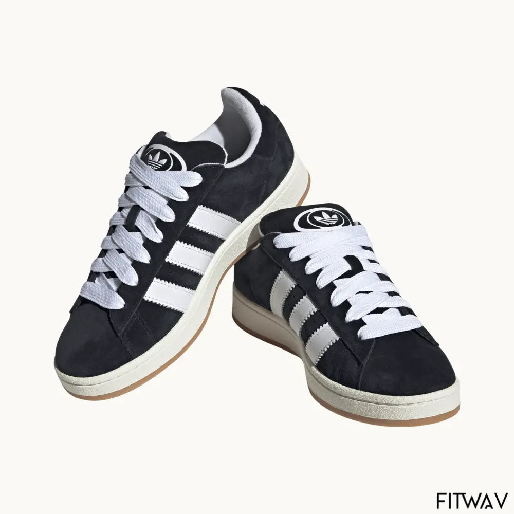 Tênis ADDS Campus 00s preto e branco com visual retrô e solado off-white – FitWav