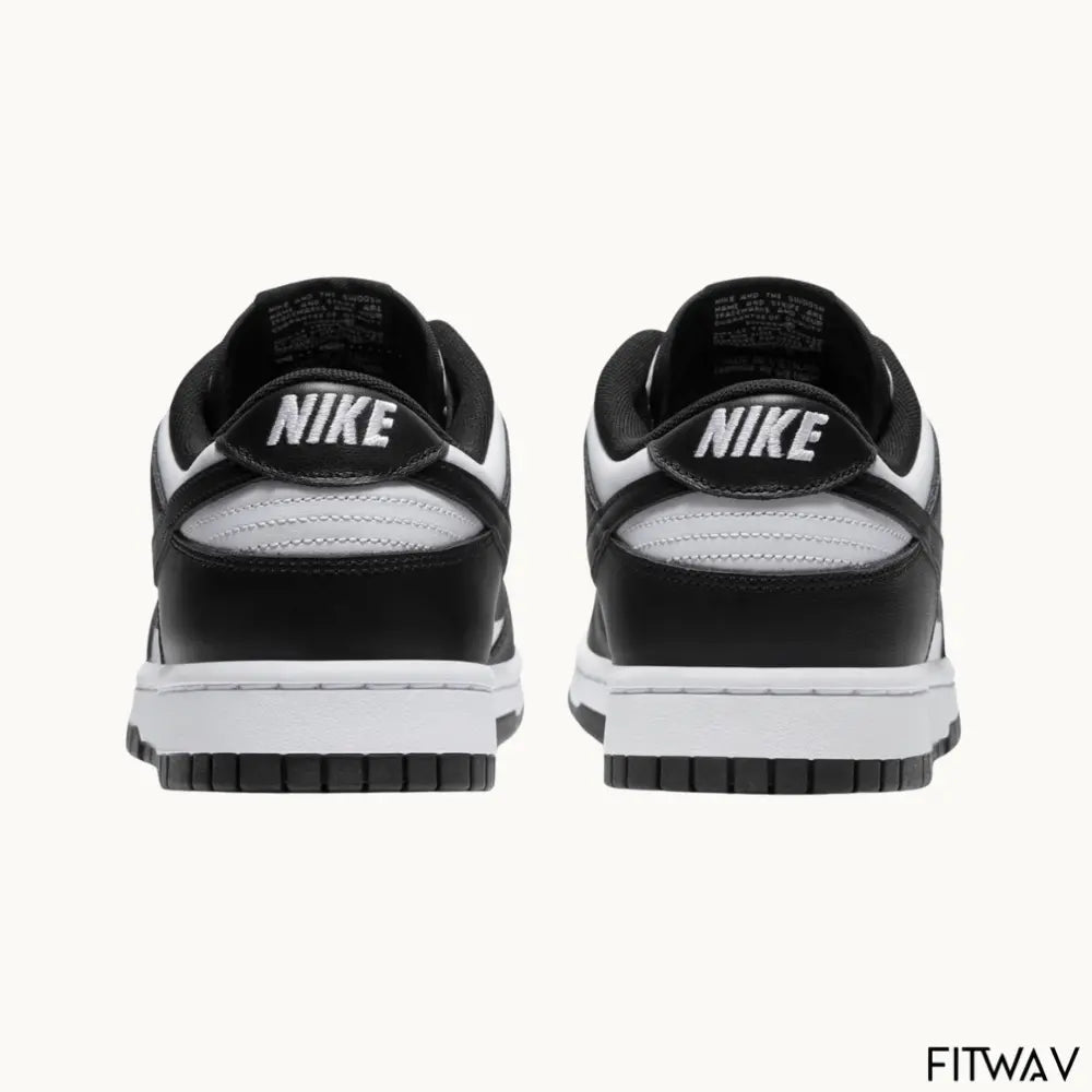 Tênis NK Dunk Low Retro Panda nas cores preto e branco com design clássico e sola em borracha – FitWav